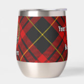 Clan MacQueen Crest boven Tartan (Links)