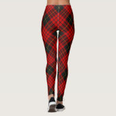 Clan MacQueen Crest boven Tartan Leggings (Achterkant)
