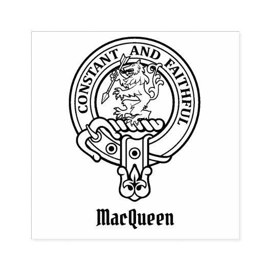 Clan MacQueen Crest Rubber Stamp Rubberstempel (Afrduk)
