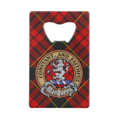Clan MacQueen Crest sur Tartan (Devant)
