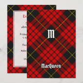Clan MacQueen Tartan Kaart (Voorkant / Achterkant)
