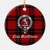 Clan MacQueen Tartan Keramisch Ornament (Achterkant)