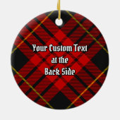 Clan MacQueen Tartan Keramisch Ornament (Achterkant)