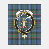 Clan MacRae Hunting Ancient Tartan Pset Fleece Deken (Voorkant)