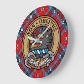 Clan MacTavish Crest over Tartan Grote Klok (Hoek)