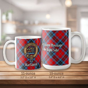 Clan MacTavish Crest over Tartan Koffiemok