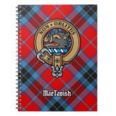 Clan MacTavish Crest over Tartan Notitieboek (Voorkant)