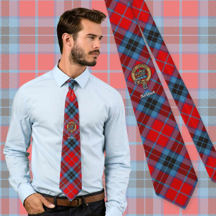 Clan MacTavish Crest over Tartan Stropdas