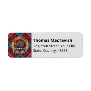 Clan MacTavish Tartan Etiket