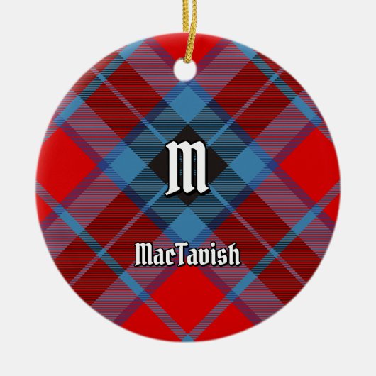 Clan MacTavish Tartan Keramisch Ornament (Voorkant)