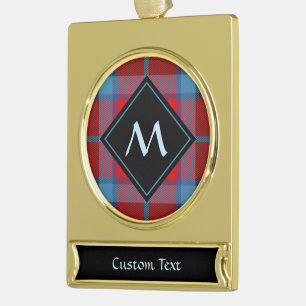 Clan MacTavish Tartan Verguld Banner Ornament