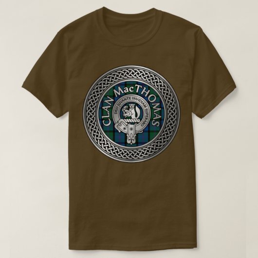 Clan MacThomas Crest Tartan Knot T-shirt (Design voorkant)