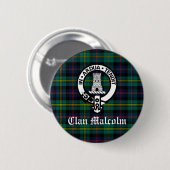 Clan Malcolm Crest Badge et Tartan (Devant & derrière)