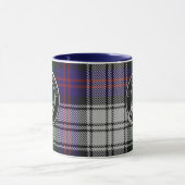 Clan Malcolm Crest & Dress Tartan Mok (Midden)