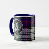 Clan Malcolm Crest & Dress Tartan Mok (Voorkant links)