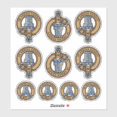 Clan Malcolm Crest Sticker Set (Feuille)