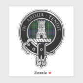 Clan Malcolm Crest & Sticker Tartan (Feuille)