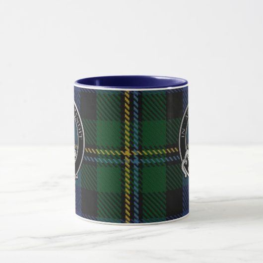 Clan Malcolm Crest & Tartan Mug (Centre)