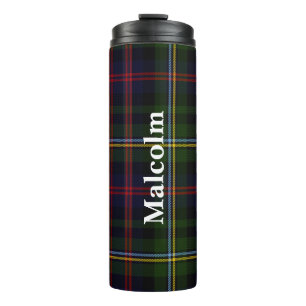 Clan Malcolm Plaid Custom Thermal Tumbler Thermosbeker