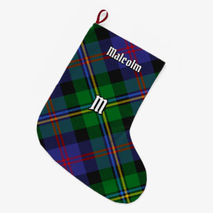 Clan Malcolm Tartan Grote Kerstsok