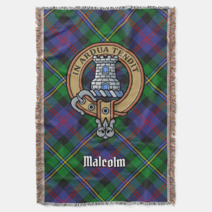 Clan Malcolm Wapen boven Tartan Deken
