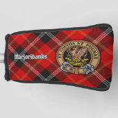 Clan Marjoribanks Crest over Tartan Golfheadcover (Voorkant)