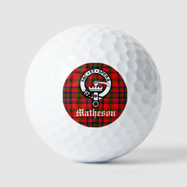 Clan Matheson Crest Badge en Tartan Golfballen