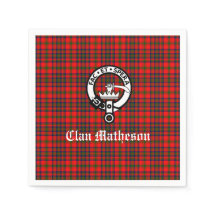 Clan Matheson Crest Badge en Tartan