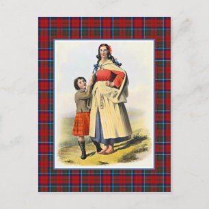 Clan Matheson  Illustratie Tartan Lijst Briefkaart