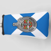 Clan Maxton Crest & Tartan op Saltire Golfheadcover (Voorkant)