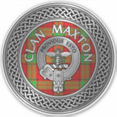 Clan Maxton Crest & Tartan Sticker (Voorkant)