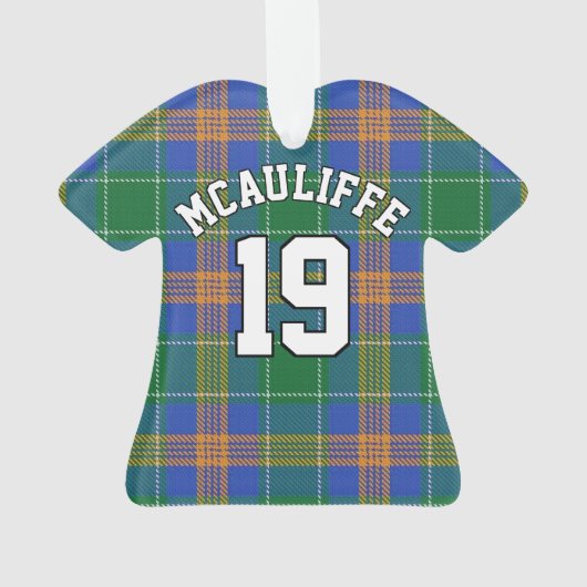 Clan McAuliffe MacAuliffe Tartan Kersttrui Ornament (achterkant)