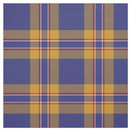 Clan McCann Tartan Blauw en Goud Plaid Stof