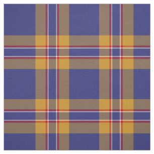 Clan McCann Tartan Blue en Gold Pset Stof