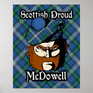 Clan McDowell Scottish Tartan Poster