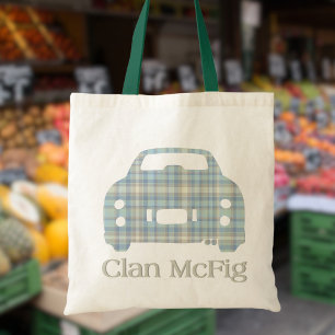 Clan McFig Tartan Car Figaro Canvas tas