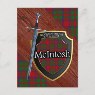 Clan McIntosh Tartan Sword & Shield Briefkaart