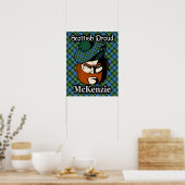 Clan McKenzie Scottish Tartan Poster (Keuken)