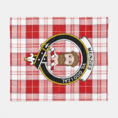 Clan MenZies Red Tartan Pset Fleece Deken (Voorkant (Horizontaal))