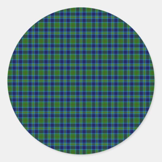 Clan Miller Tartan Ronde Sticker (Voorkant)