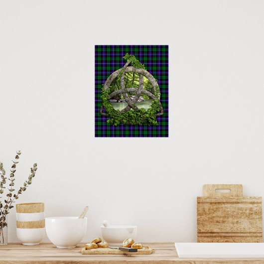 Clan Mitchell Tartan Celtic Trinity Poster (Keuken)