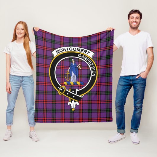 Clan Montgomery Modern Tartan Pset Fleece Deken (In situ)