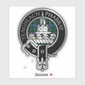 Clan Morrison Crest & Hunting Tartan Sticker (Vel)
