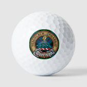 Clan Morrison Crest over het jagen op Tartan Golfballen (Voorkant)