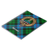Clan Morrison Crest over het jagen op Tartan Notitieboek (Linkerzijde)