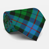 Clan Morrison Crest over het jagen op Tartan Stropdas (Opgerold)