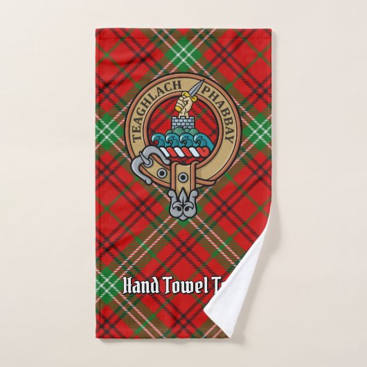 Clan Morrison Crest over Red Tartan Bad Handdoek (Handdoek)