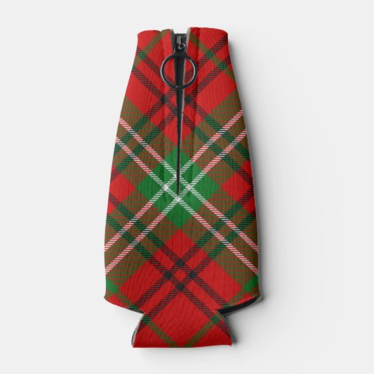 Clan Morrison Crest over Red Tartan Bottle Cooler (Achterkant)