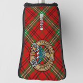 Clan Morrison Crest over Red Tartan Golfheadcover (Draai 90)