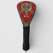 Clan Morrison Crest over Red Tartan Golfheadcover (Voorkant)